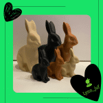 1 speelgoed chocolade konijn 14 cm