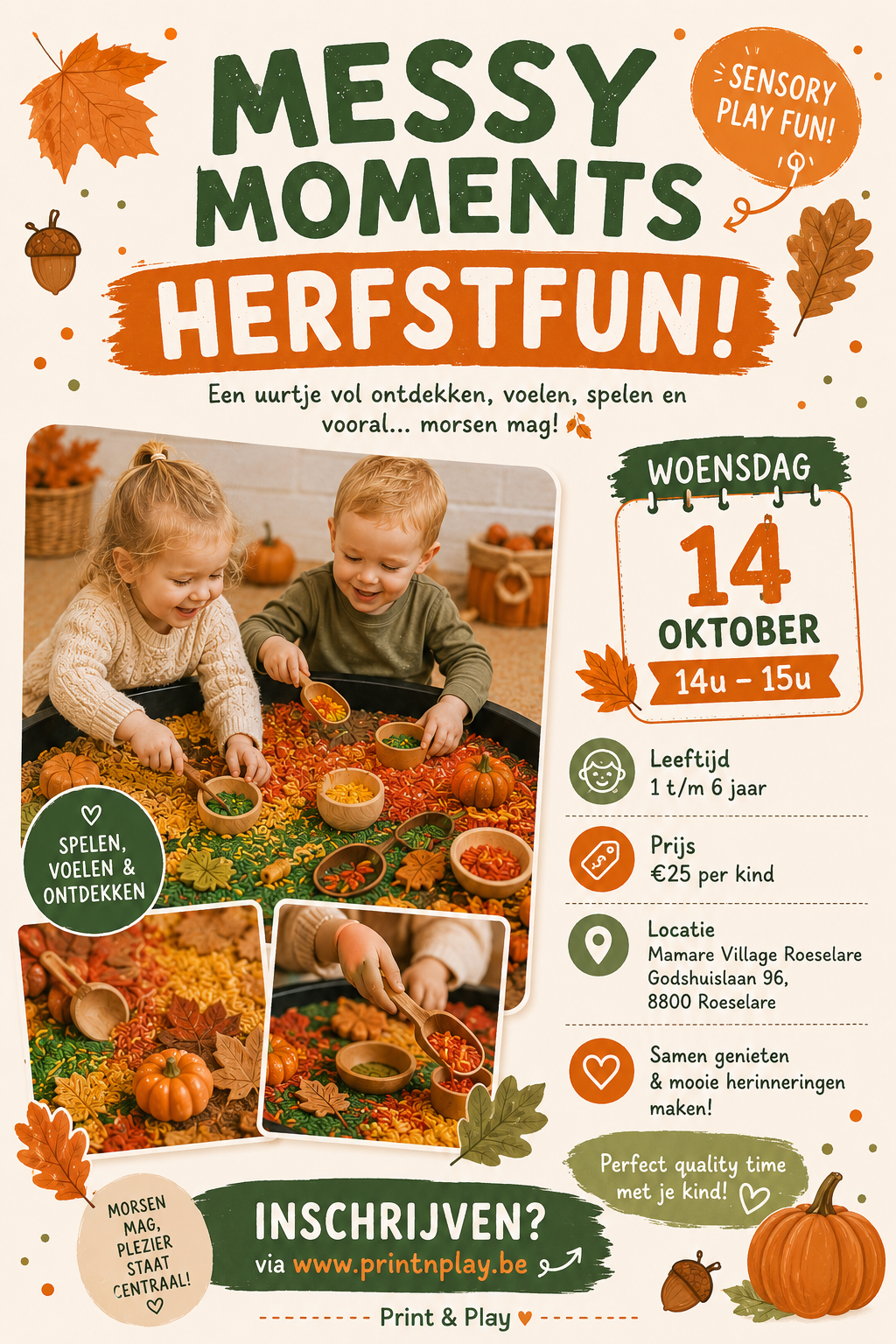Messy Moments: herfst (14 oktober) - Mamare Village - Afbeelding 1